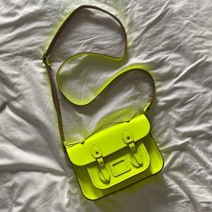 The Cambridge Satchel Company neon yellow crossbody